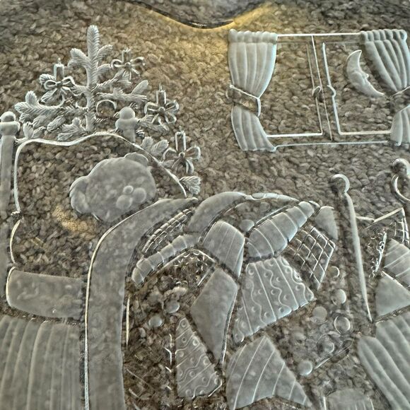 Vtg '80's Mikasa Walther Crystal W Germany Heart-Shaped Serving BearTray Platter - Picture 12 of 14